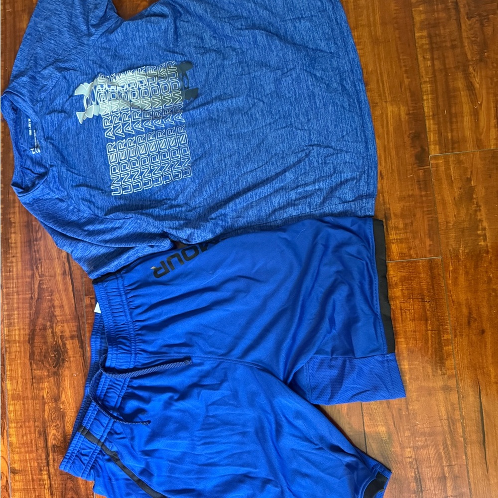 Under Armour Kid’s Blue Shorts and Shirt